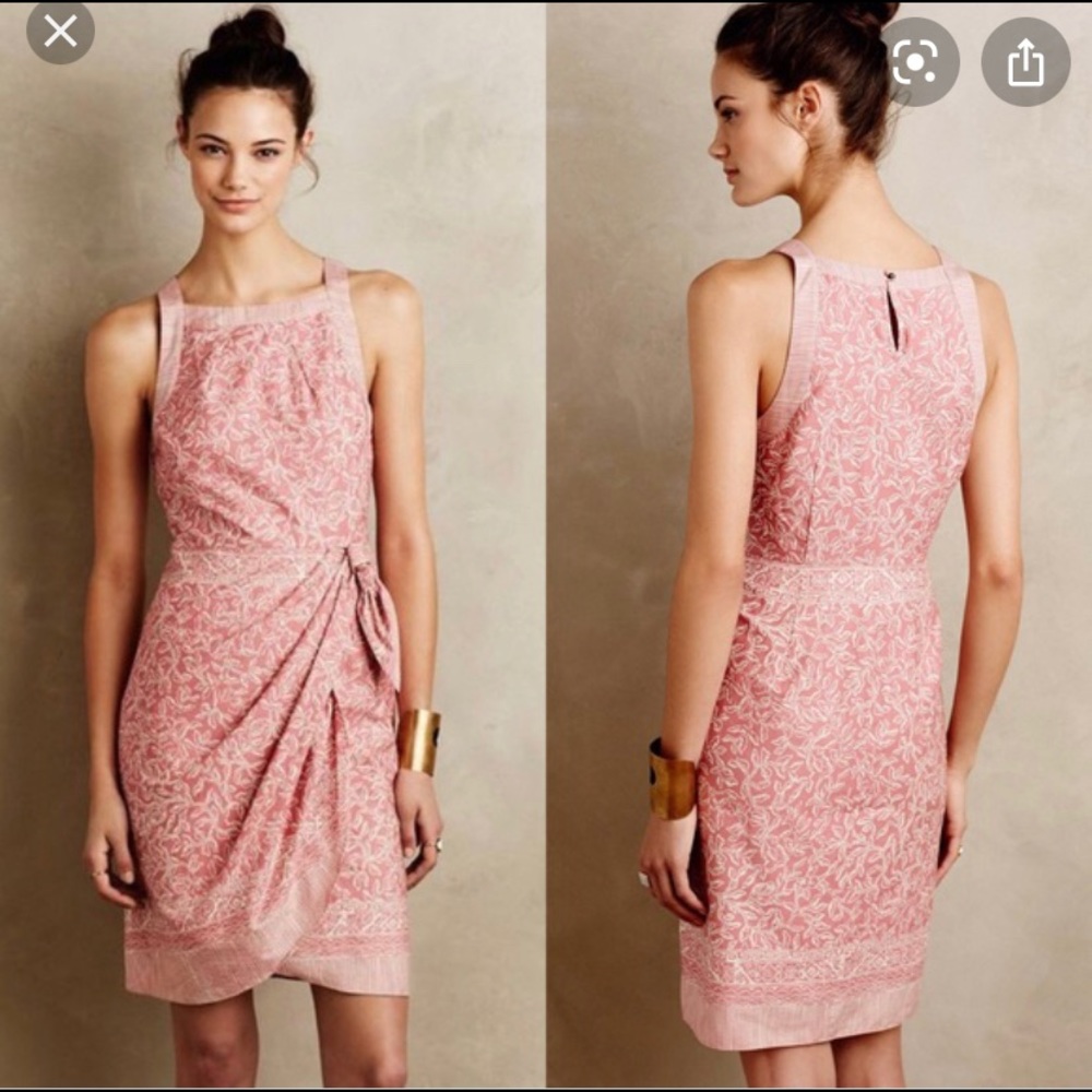 Anthropologie/HD in Paris Pink Wrap Dress